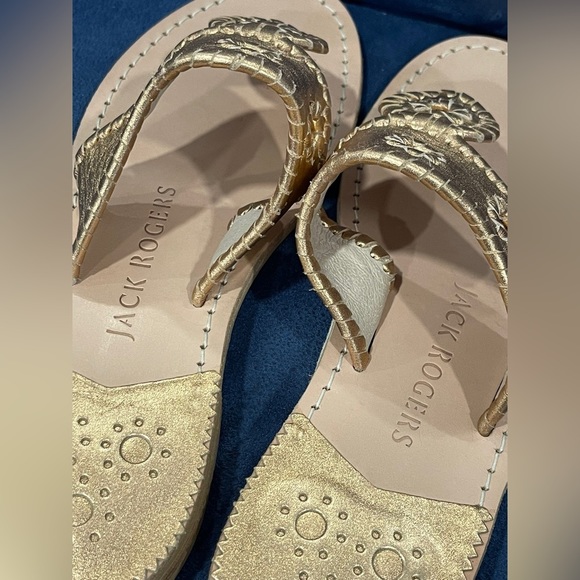 𝅺Jack Rogers rose Gold sandals size 8.5M EUC SB7 - Picture 5 of 8